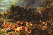 RUBENS, Pieter Pauwel Landscape with Cows France oil painting artist